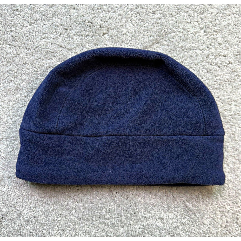 Aqua Design Beanie Hat Men One Size Blue Fleece Active Wear Winter Warm Cap